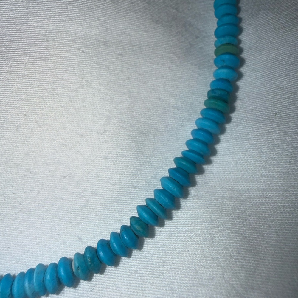 Rare Turquoise Heishi Necklace | 16” - Picture 5 of 11